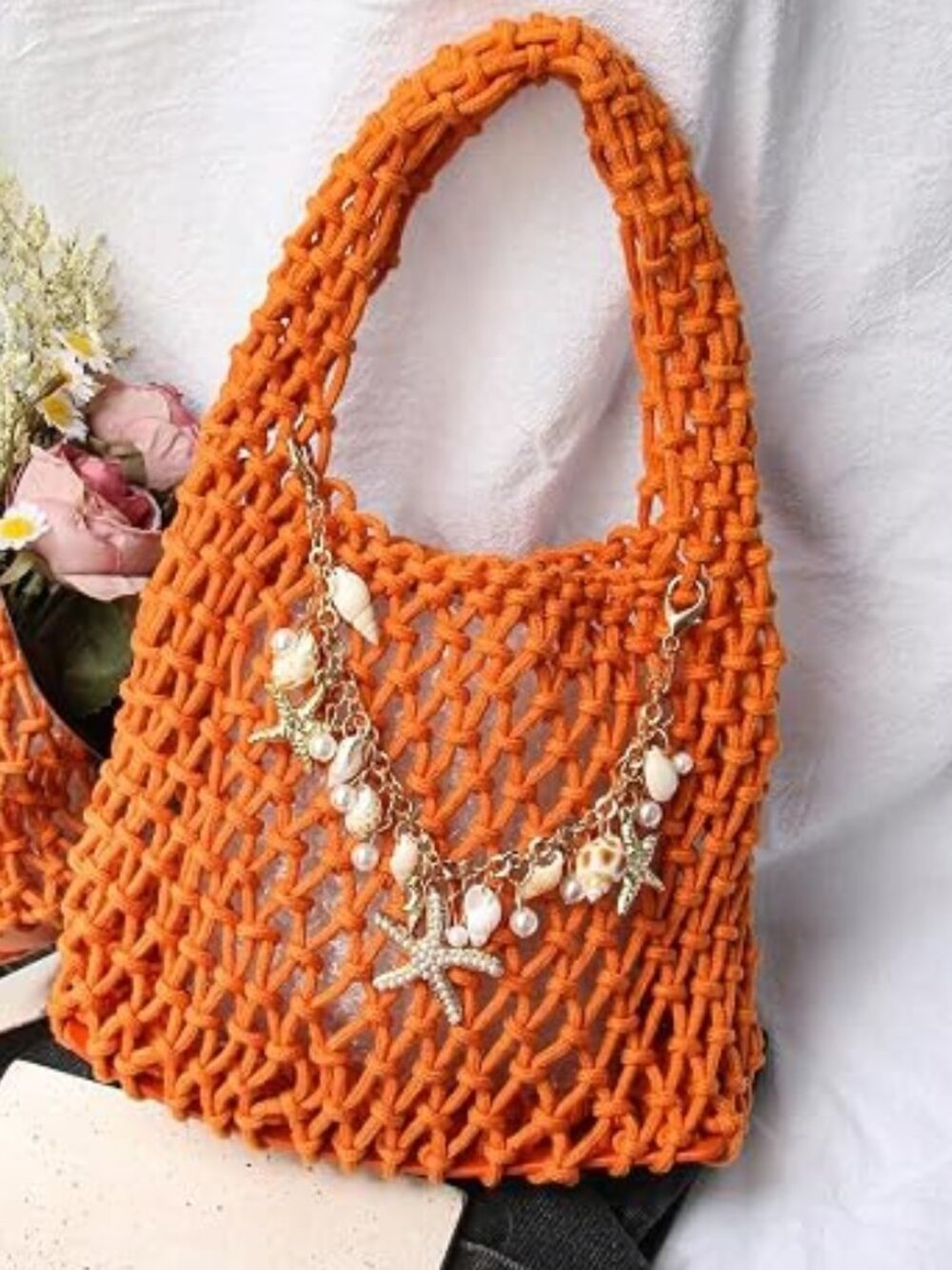 Neiman Marcus Women's Crochet Beach Tote Bag